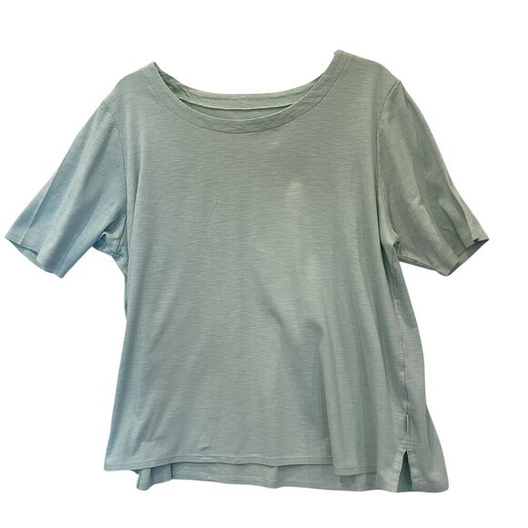 Orvis Women's XL Roomy Fit Cotton Short Sleeve Pullover Crew Neck Tee Turquoise - Picture 1 of 11